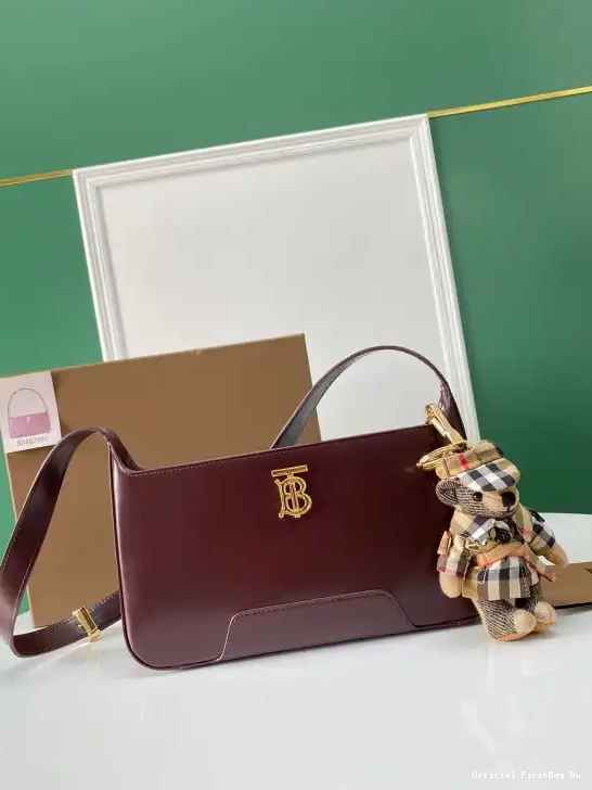 Official FirstBag Ru TB BURBERRY Leather Bag Shoulder 0506